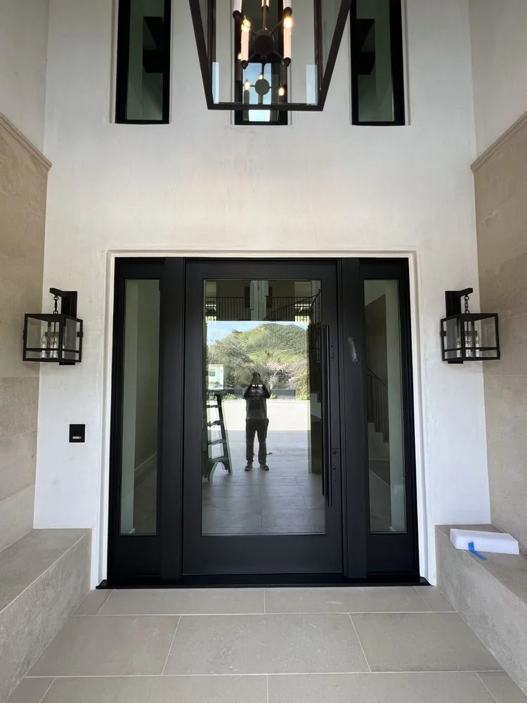 Front entry door repaint — after