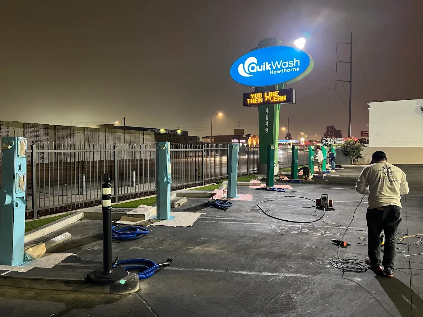 Coast To Coast Painting technician working on a commercial equipment coating job